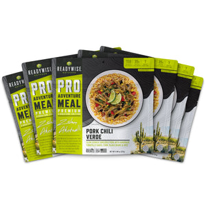 READYWISE Traditional Pork Chili Verde - Signature Edition Pro Adventure Meal with Zelzin Aketzalli(6 Pack)