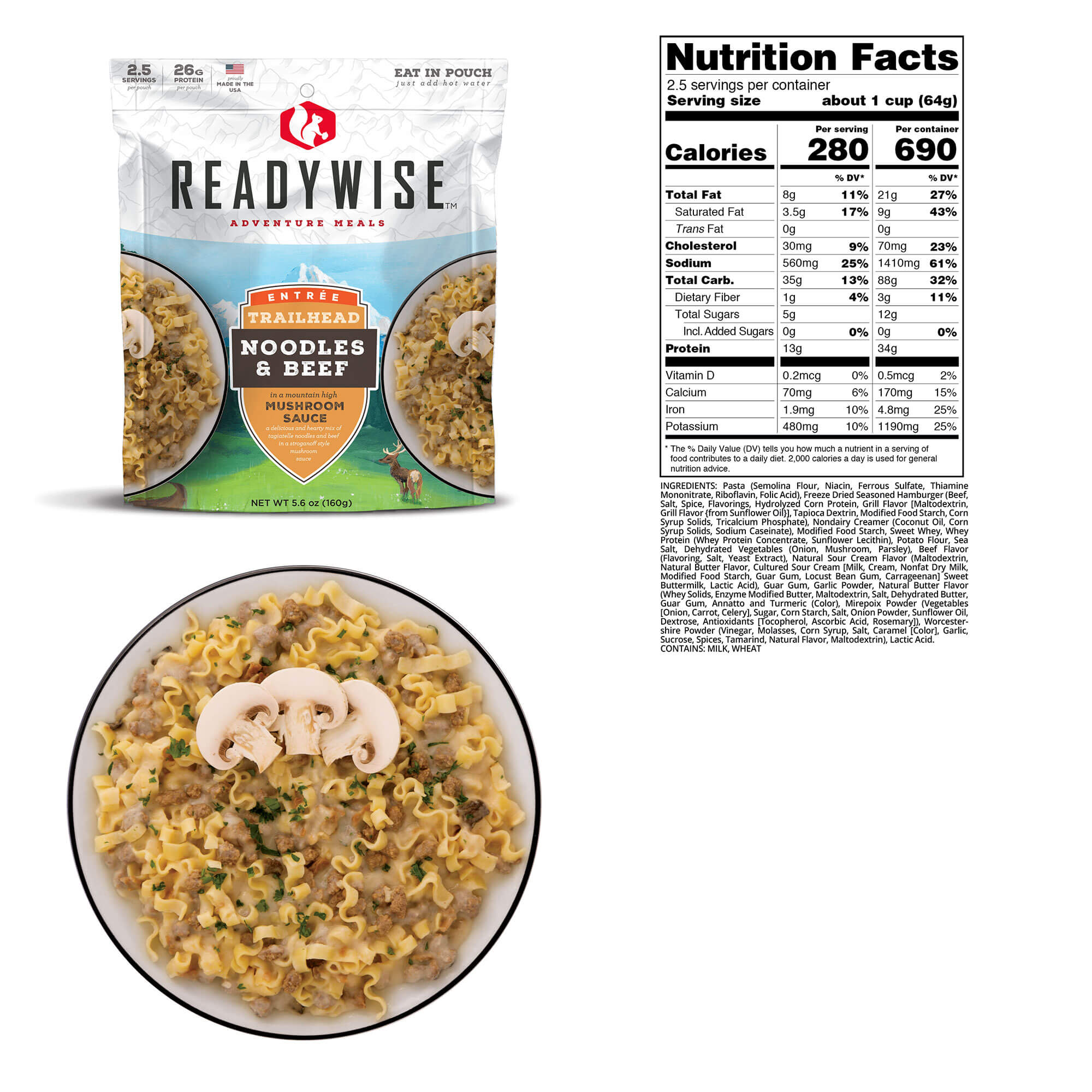 READYWISE Trailhead Noodles and Beef