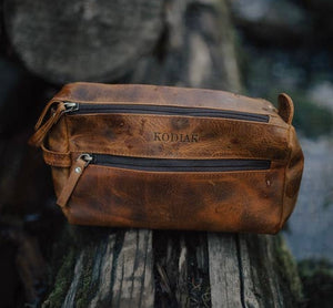 Kodiak Leather Toiletry Bag