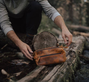 Kodiak Leather Toiletry Bag