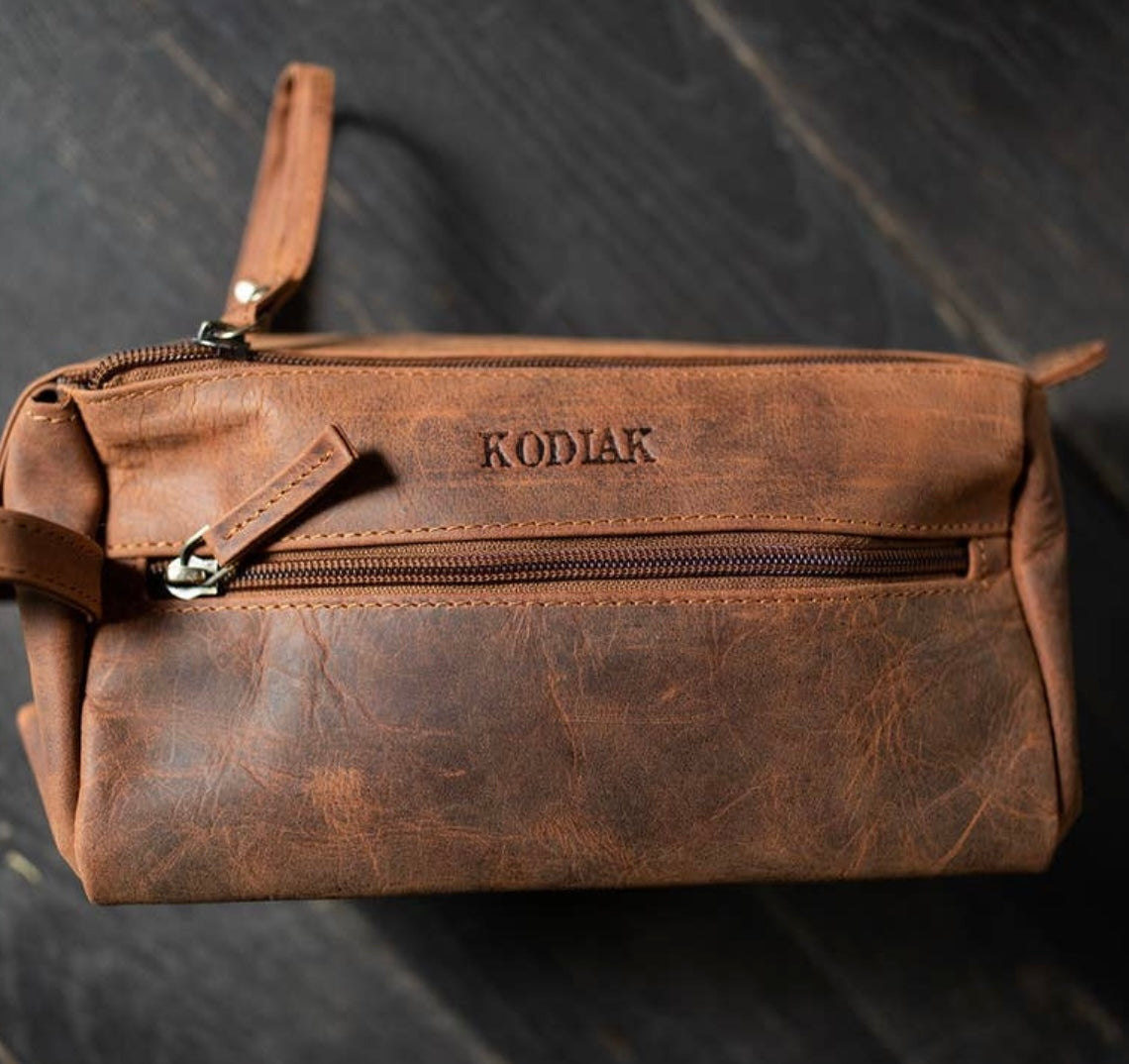 Kodiak Leather Toiletry Bag