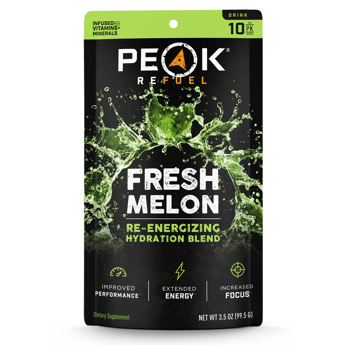 PEAK REFUEL Fresh Melon Re-Energizing Drink Sticks